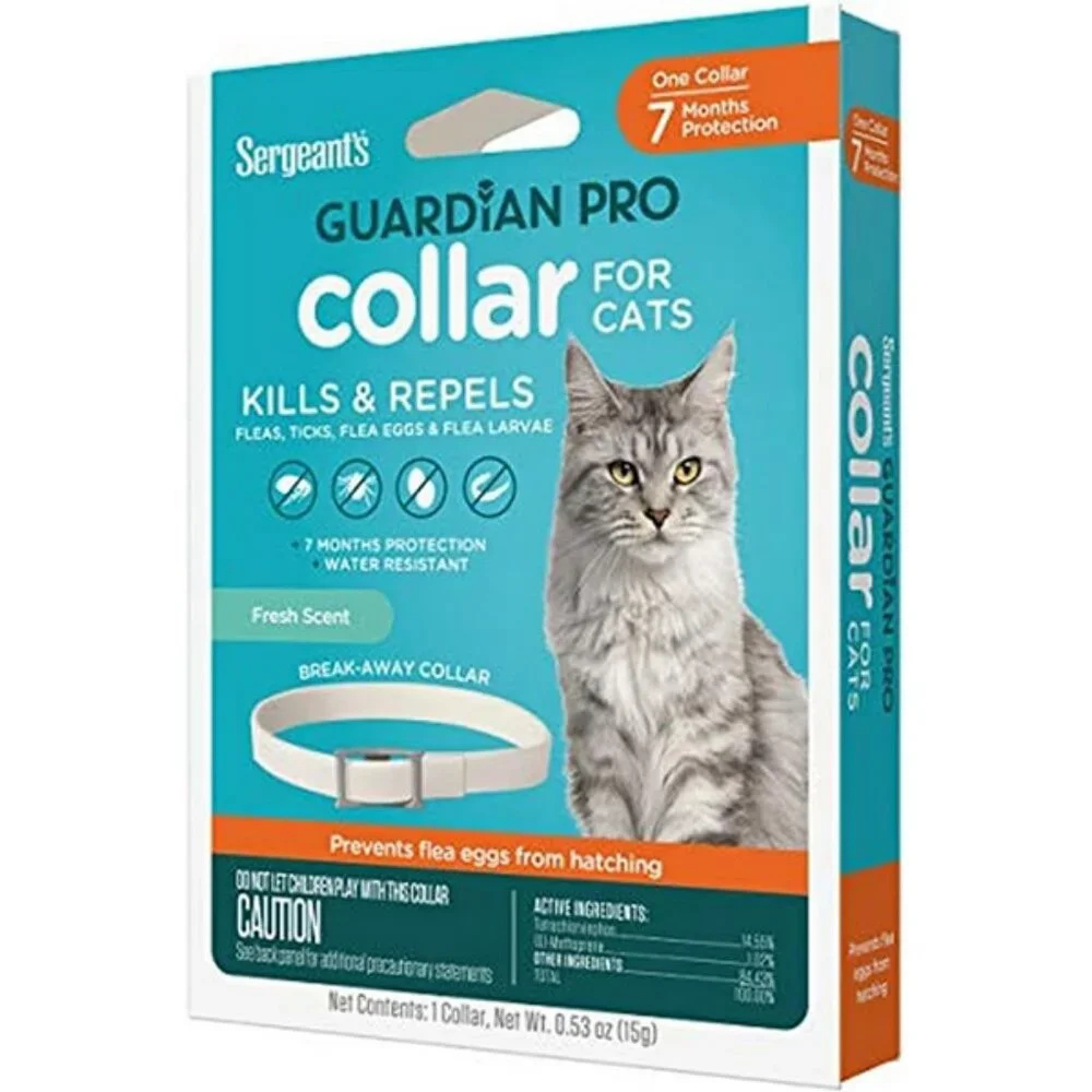 New Guardian Pro Flea and Tick Collar for Cats 1 Count Long Lasting Protection